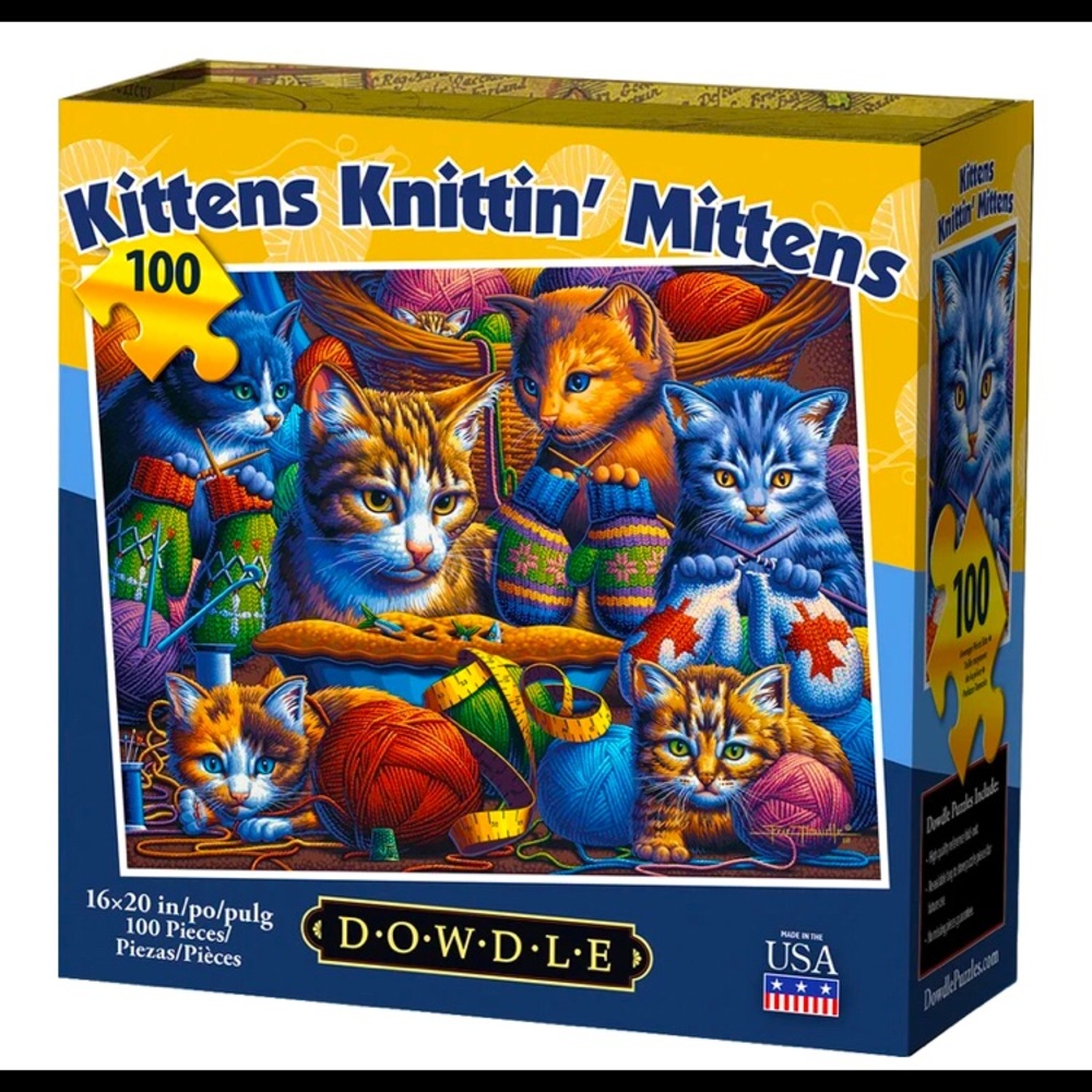 Kittens Knittin' Mittens 300 Piece JIGSAW PUZZLE